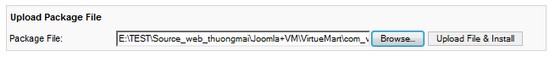 Upload và cài đặt VirtueMart trong joomla