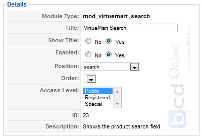 Tùy chỉnh module tìm kiếm search virtuemart
