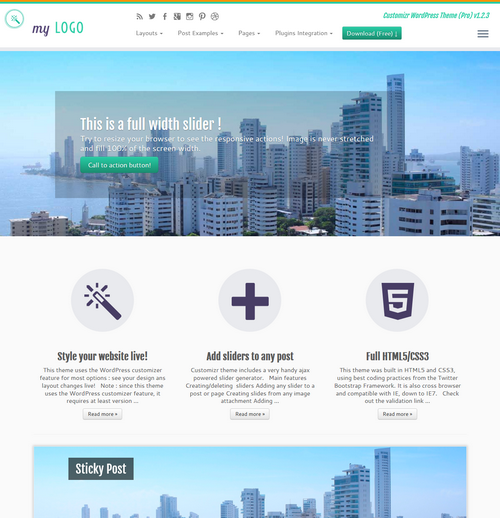 Customizr WordPress theme miễn phí