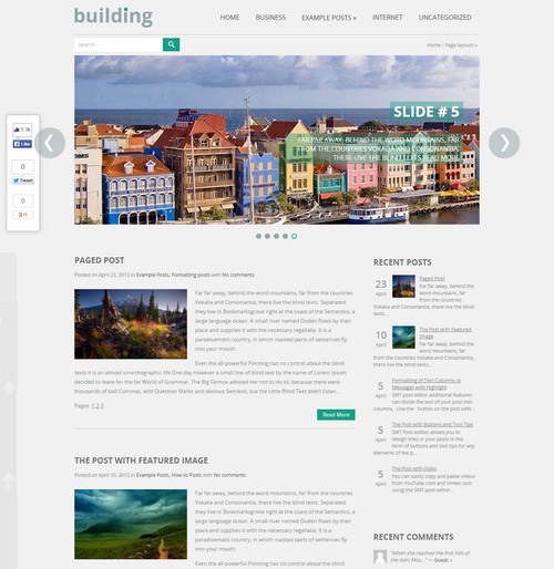 Building Theme for WordPress